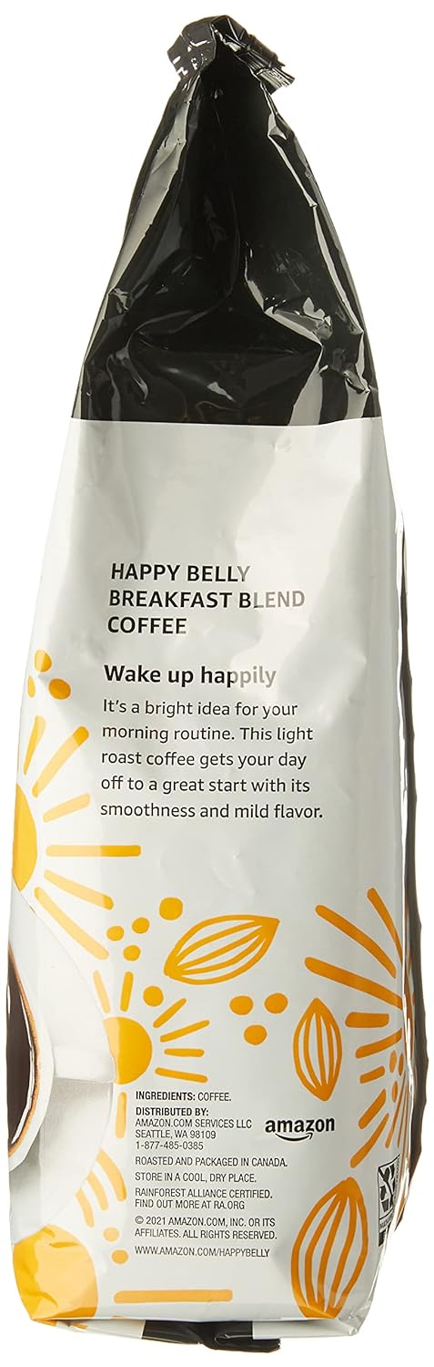 Brand - Happy Belly Breakfast Blend Ground Coffee， Light Roast， 32 Ounce - Image 3